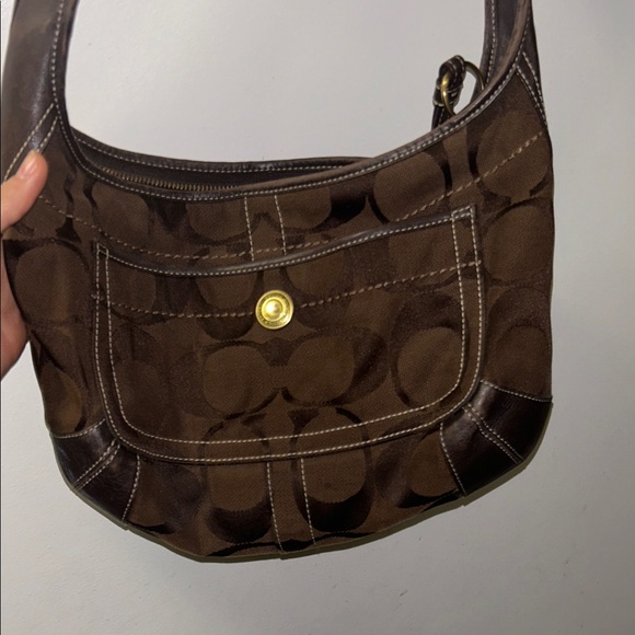 Coach | Bags | Coach Brown Patterned Shoulder Bag | Poshmark